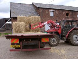 Chris' unloading "Big Bales"