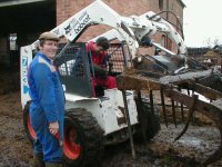 Richard Edwards and myself with the Bobcat