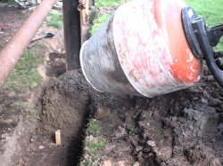 Pouring the concrete