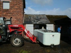 The new tank is installed