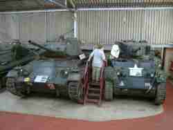 Simon inspects his new lawn mower