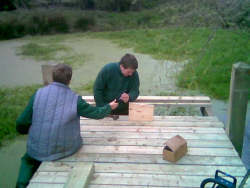 Simon and Peter constructing the decking