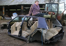 Simon converts his old car to a 38 seater