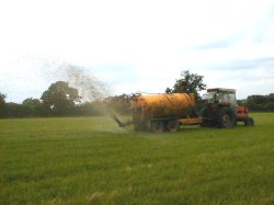 Spreading the silage effluent
